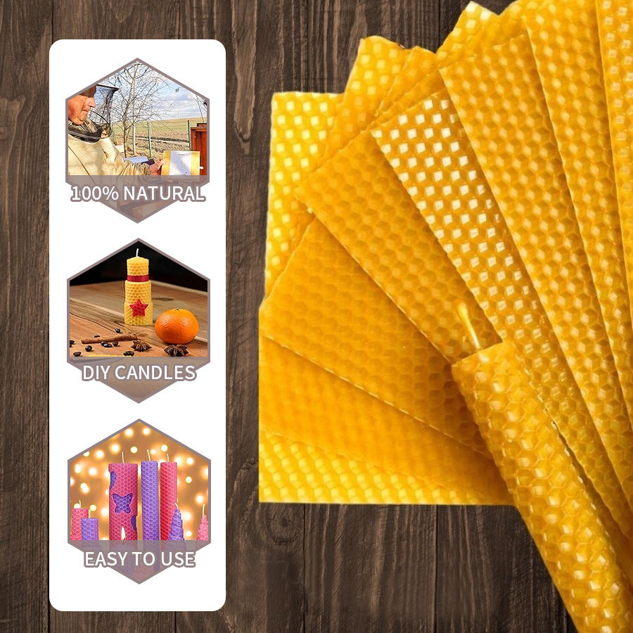 Home Fragrance Gift Set - 10/20/30pcs Natural Beeswax Sheets For Candle