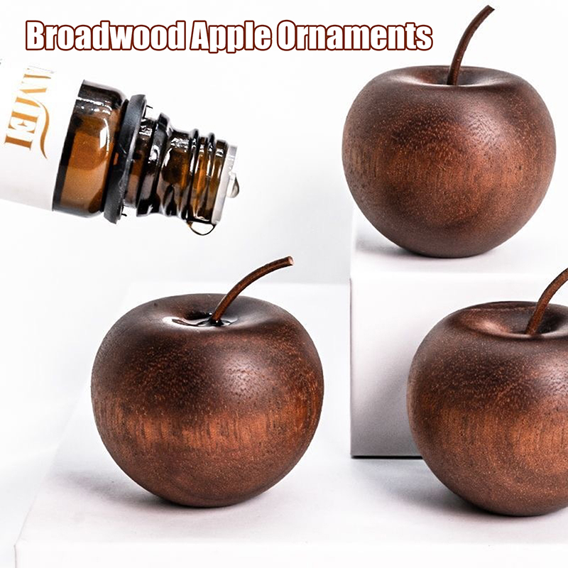 Home Fragrance No 3 - 3/1Pcs Wooden Apple Shaped Essential Oil