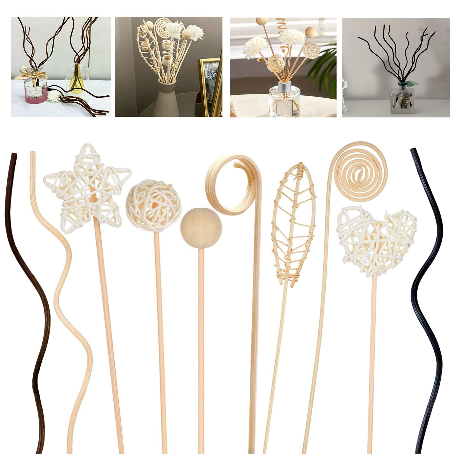 5/15Pcs Long Wavy Rattan Reed  - Home Fragrance Refill review and price
