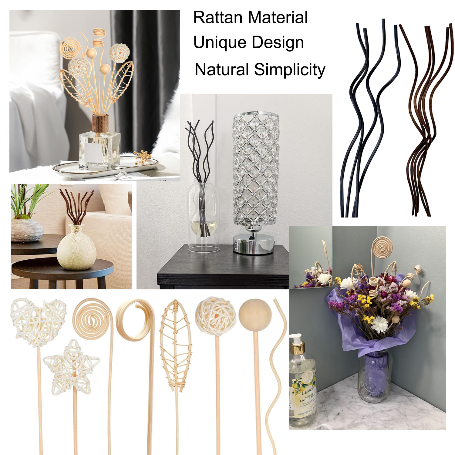 5/15Pcs Long Wavy Rattan Reed  - Home Fragrance Refill review and price