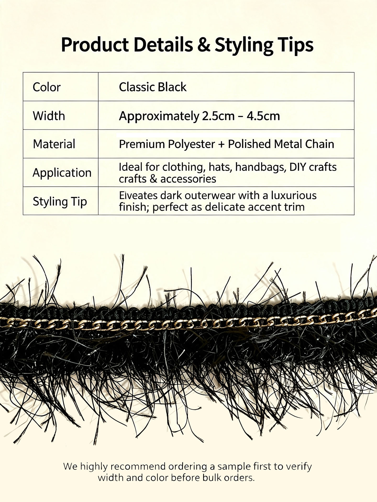 3 Meters Black Faux Feather Ta - Home Fragrance No 3 review and price