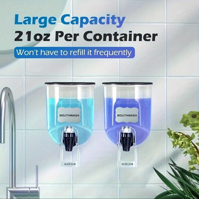 2PCS 600ml Mouthwash Dispenser - Home Fragrance Flowers review and price