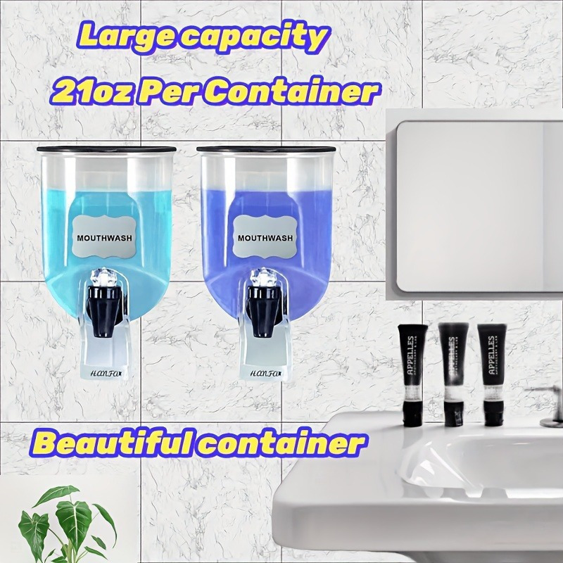 2PCS 600ml Mouthwash Dispenser - Home Fragrance Flowers review and price